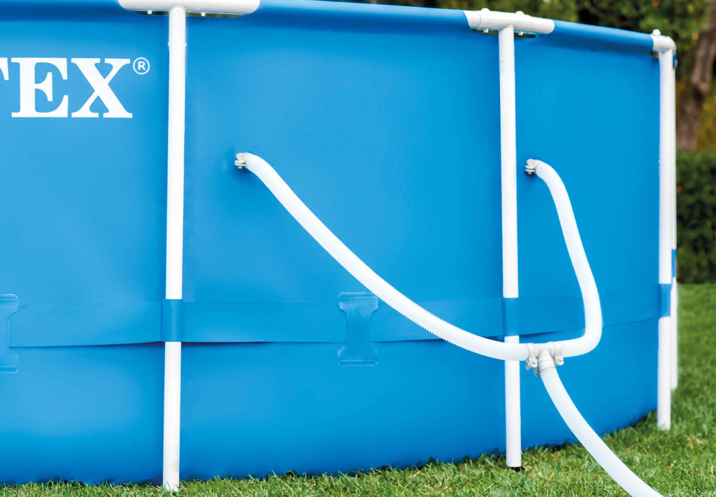 Intex Metal Frame Above Ground Swimming Pool With Filter And Cover, 12 Ft x 30 Inches - 28211EH