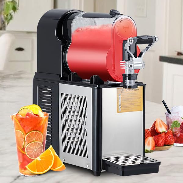 Commercial Slushie Machine 3L Stainless Steel Self-Cleaning Slushy Maker