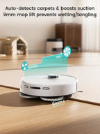 Lefant Robot Vacuum And Mop, 12000Pa Suction, All-In-One Base Station, Dual Spinning Mops - M3L