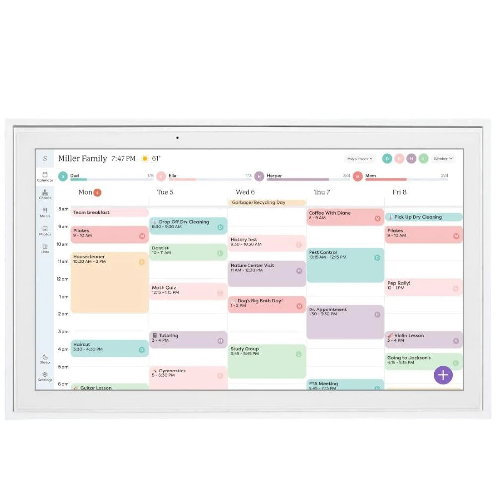 Skylight 15 Inch Digital Calendar & Chore Chart - Wall Mount
