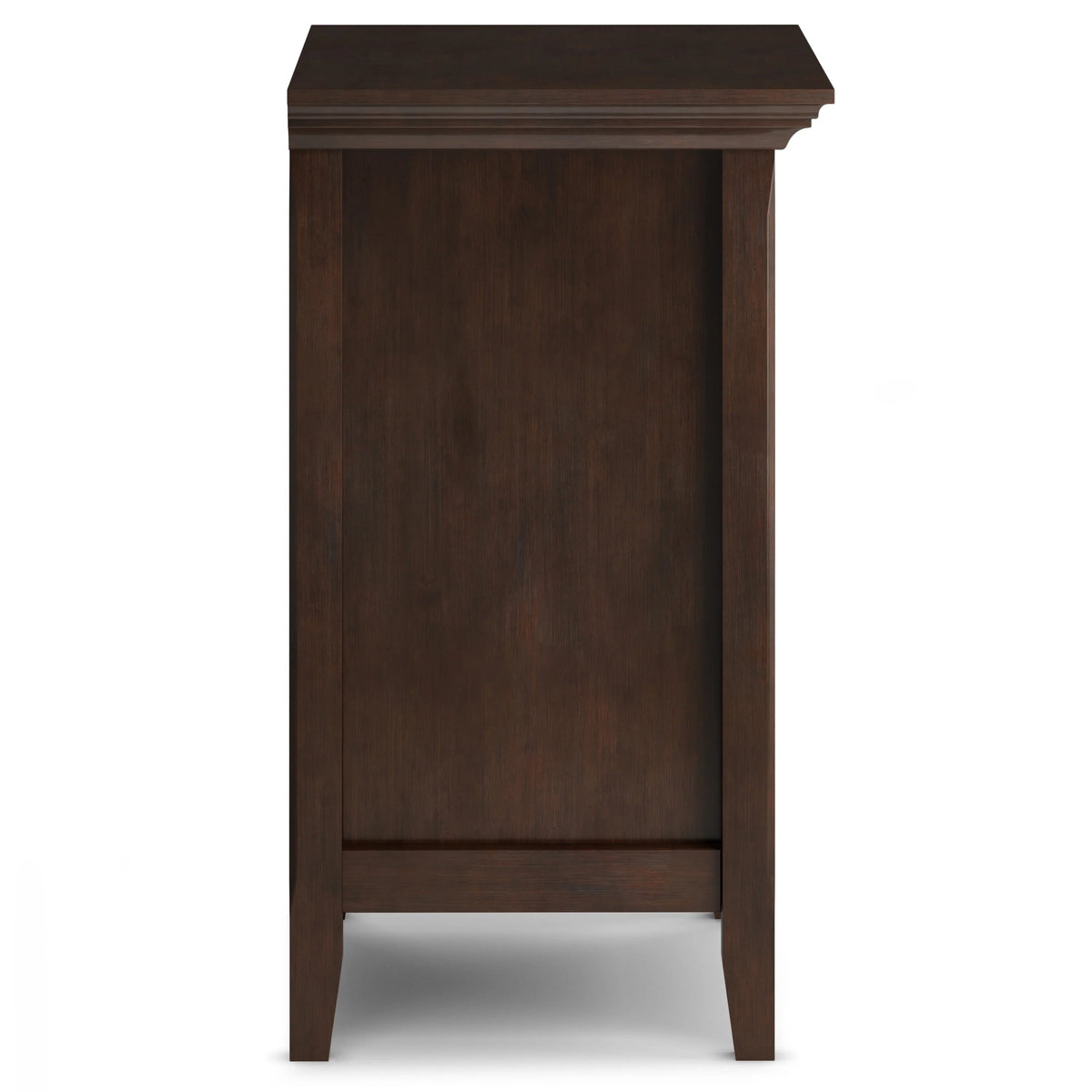 Solid Wood Nightstand With 2 Drawers And Open Shelf, 16 in D x 24 in W x 26 in H