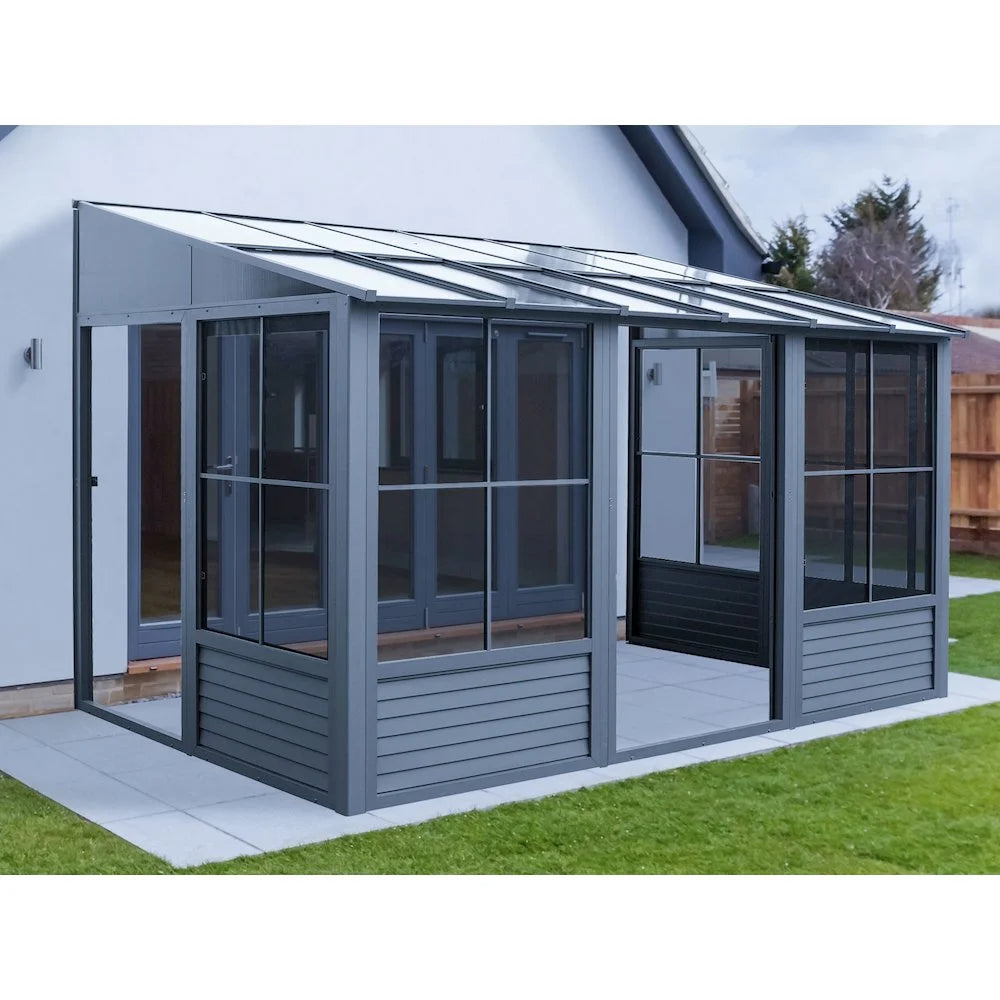 Gazebo Penguin Wall-Mounted Gazebo, 10 x 12, Aluminum Frame With UV Protection - Florence