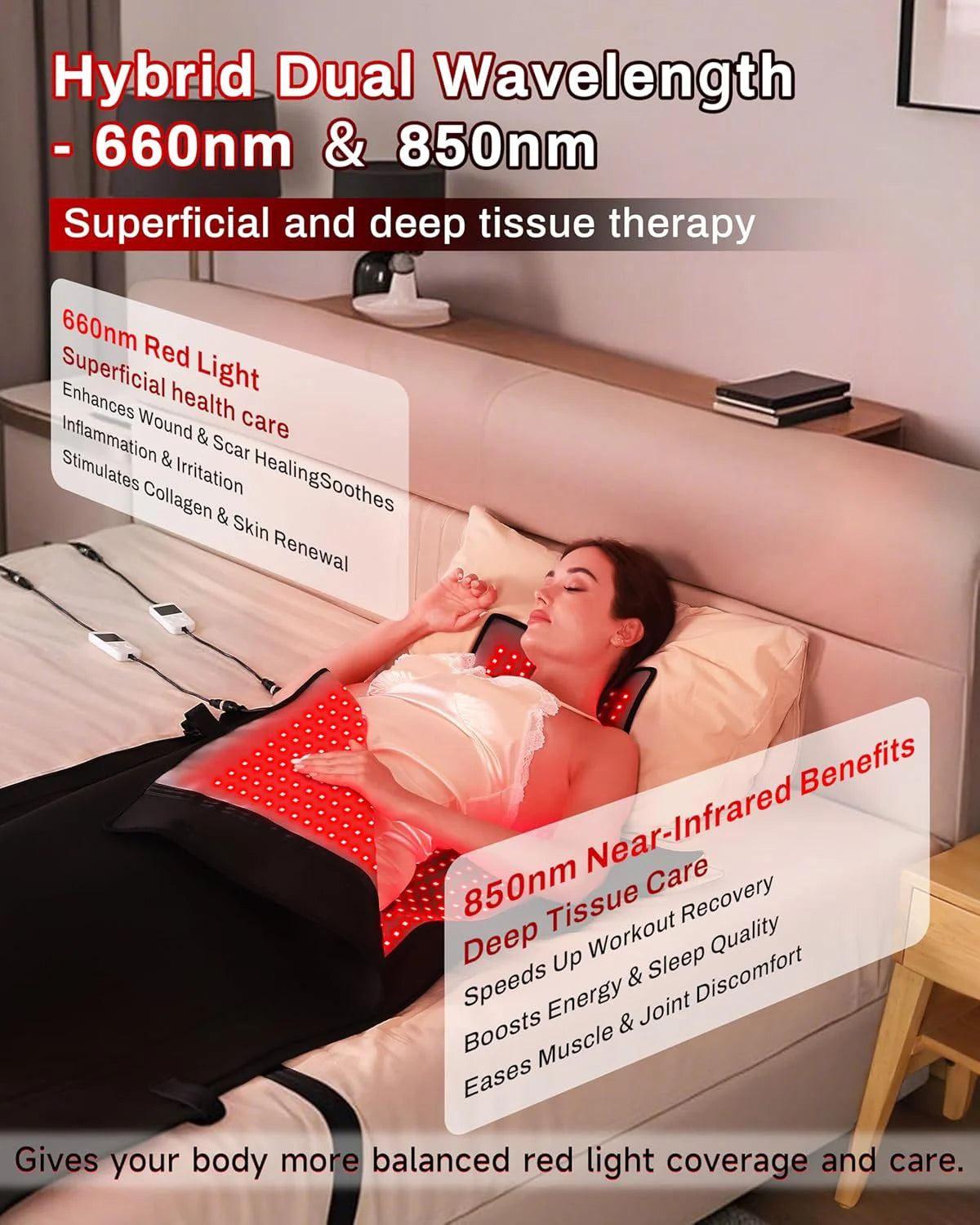 Red Light Therapy Mat, Medical-Grade TPU, 2570 LEDs, 73in x 33in - 2025