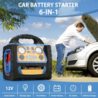 ZunDian 1400 Amp Battery Jump Starter With Air Compressor, 110V 400W Inverter - ZUNDIAN