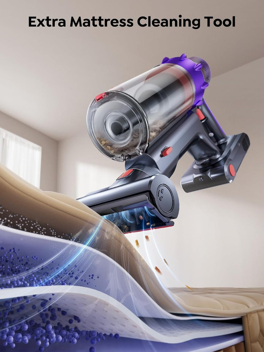 SMOTURE Cordless Stick Vacuum Cleaner, 650W, 55KPa, 70Mins - VAC02