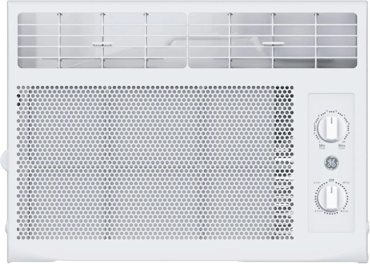 GE Window Air Conditioner, 5,000 BTU, White, 150 sq ft - Mechanical Controls