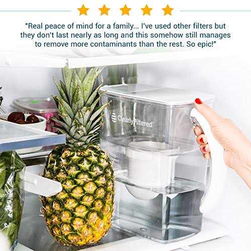 Clearly Filtered Water Filter Pitcher With Affinity Filtration