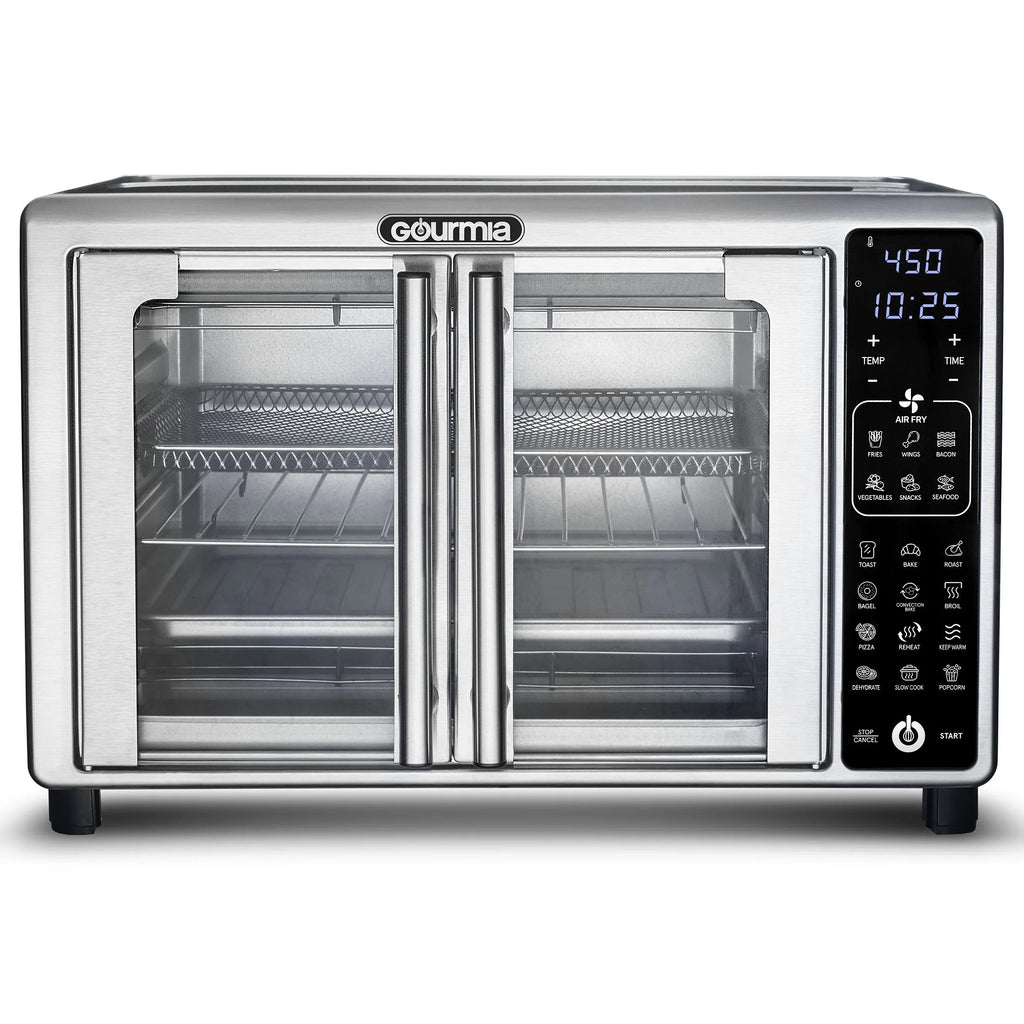 Gourmia French Door Digital Toaster Oven Air Fryer, 6-Slice, 24L, Stainless Steel - GTF2440