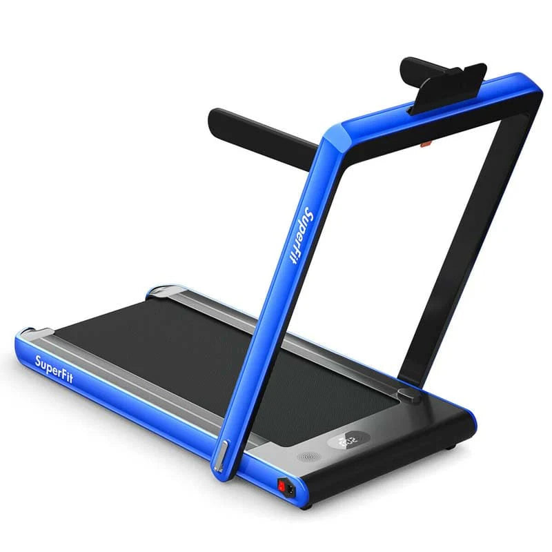 2 In 1 Folding Treadmill, 2.25 HP, 40 in x 16 in Running Area, Dual Display And App Control