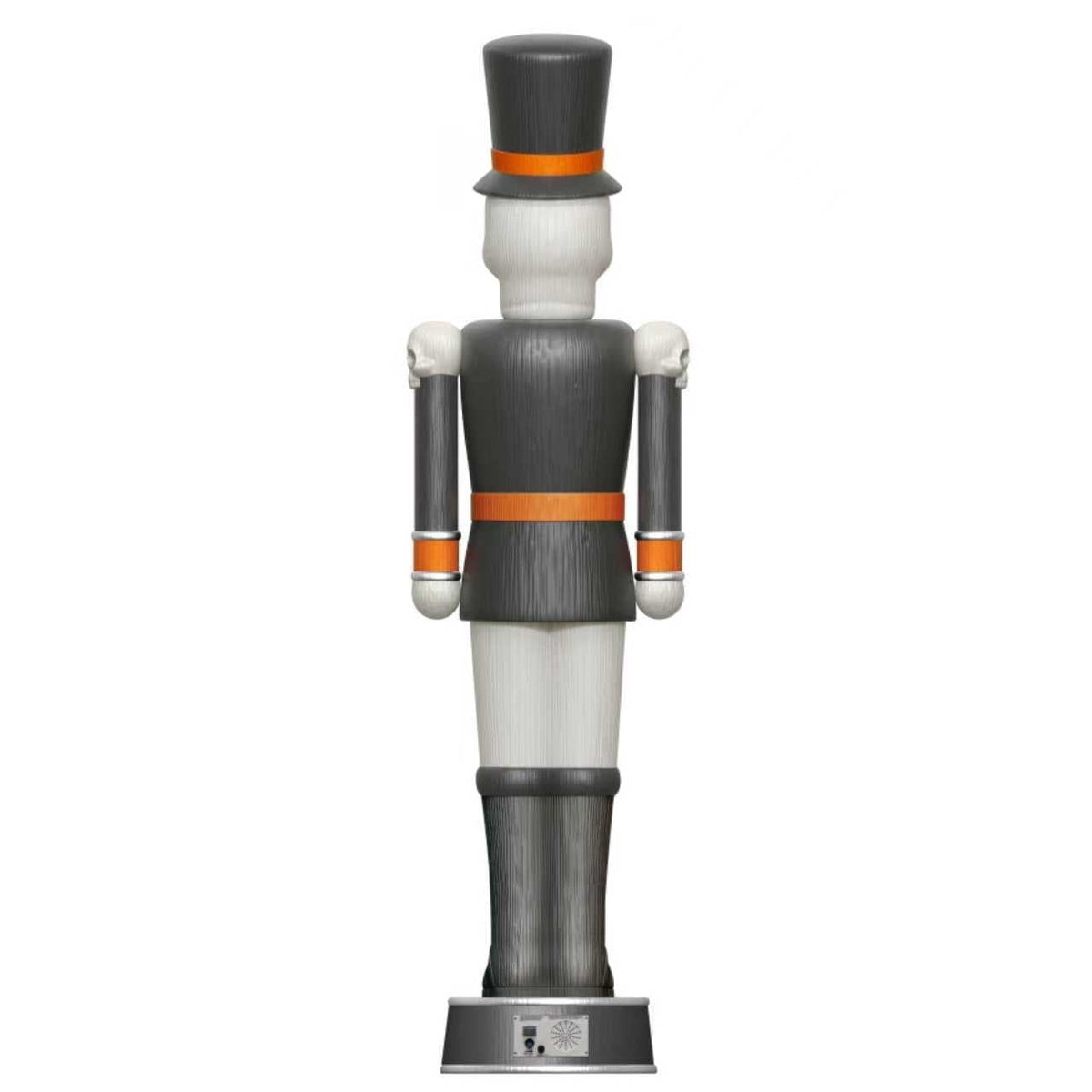 Giant Animated Skeleton Nutcracker Decoration, Black and Orange, 72", Halloween by Way To Celebrate