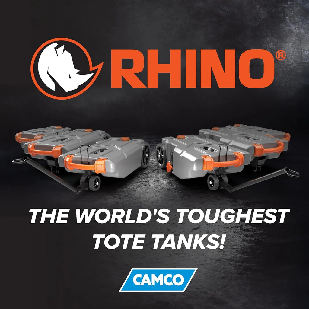 Camco Rhino 36-Gallon Portable RV Tote Tank With 2 Wheels - 39006
