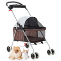 BestPet Posh Pet Stroller, Leopard Skin