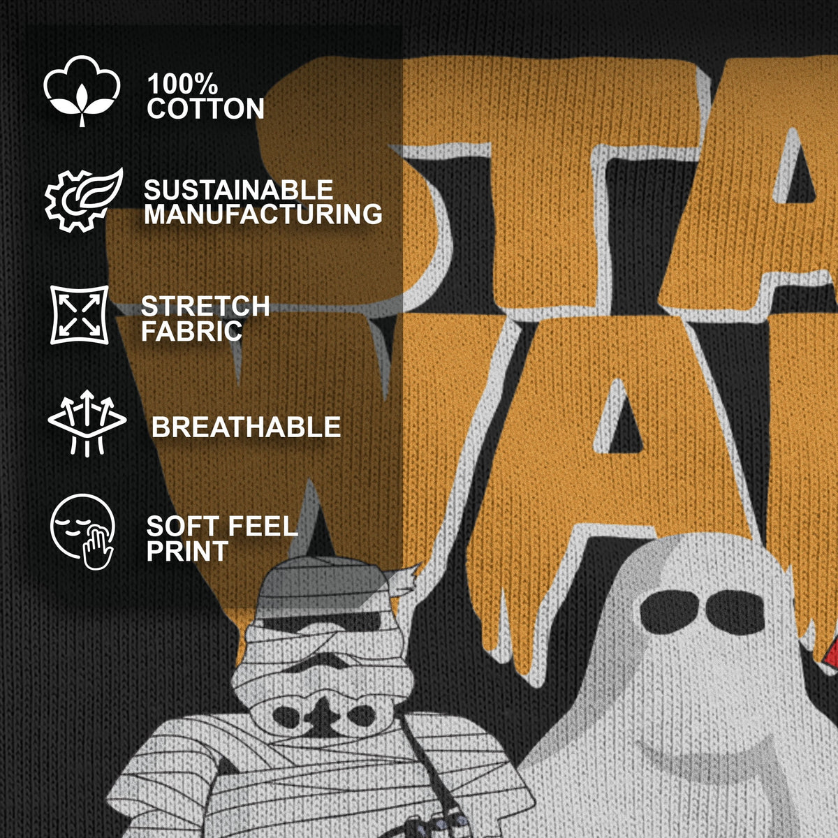 Men's Star Wars Trio Costumes Halloween Logo Tee Color: Black Size: S
