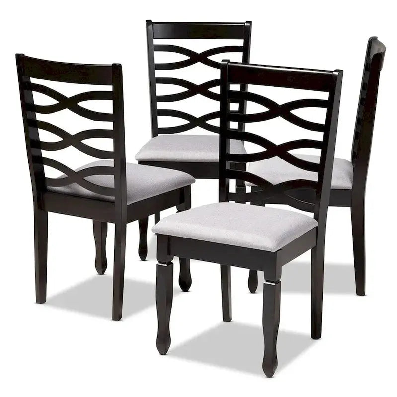 Contemporary Dining Chair Set, 4-Piece, 37.4 x 17.7 x 20.5 inches