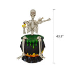 Way To Celebrate Animated Skeleton in Cauldron Halloween Outdoor Decor, 43 in