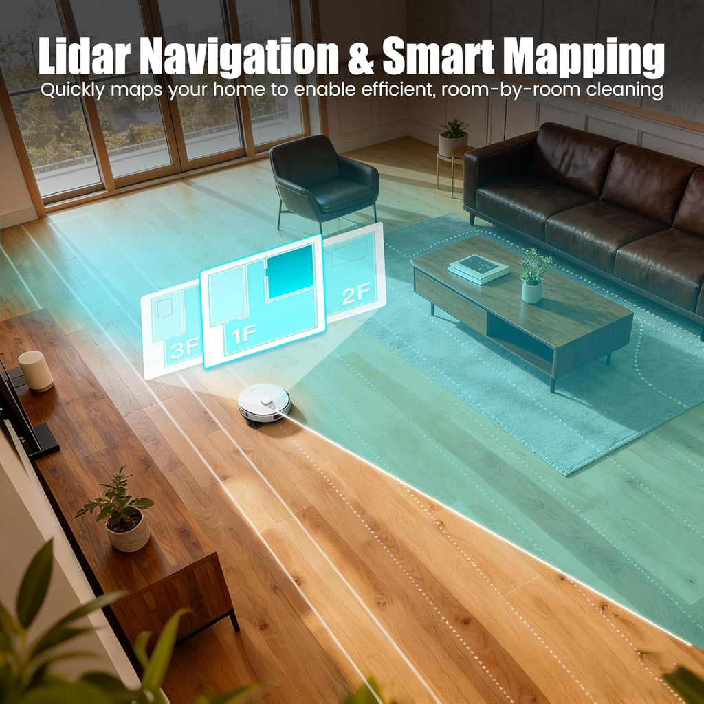AIRROBO Robot Vacuum And Mop With Self-Emptying 75-Day Capacity