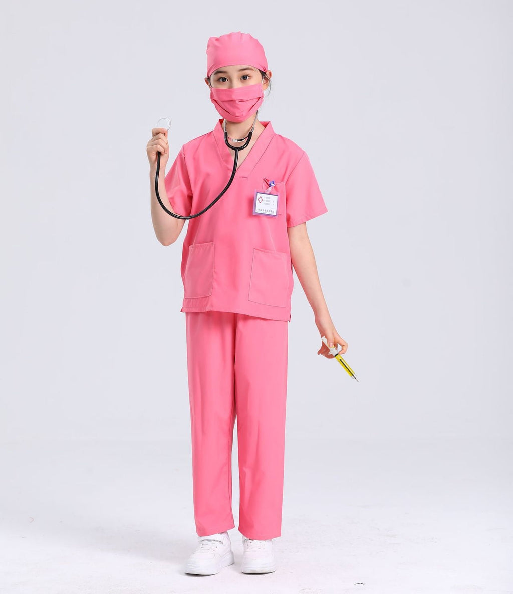 Doctor Costume for Kids, Doctor Costume with Lab Coat Halloween Party Dress Up for Girls Age 8-12 Years