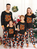 DAKIMOE Halloween Pajamas Family Matching Set Holiday Print Long Sleeve Jammies Loungewear PJs Set Sleepwear Adult Kids Men Women Toddler