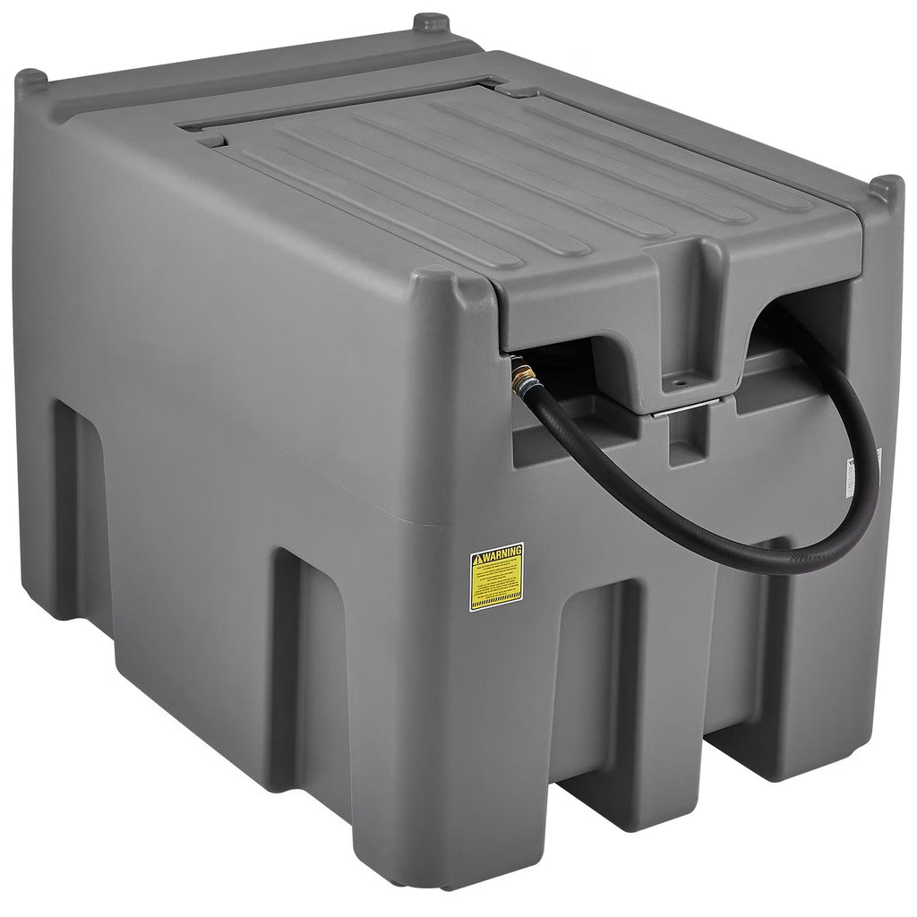 VEVOR Portable Diesel Fuel Tank, 116 Gallon, 10 GPM, 12V, 13.1 ft Hose, Red - YDIES4OOL-E