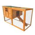 PawHut 64in Large Wooden Chicken Coop Kit With Outdoor Run And Nesting Box