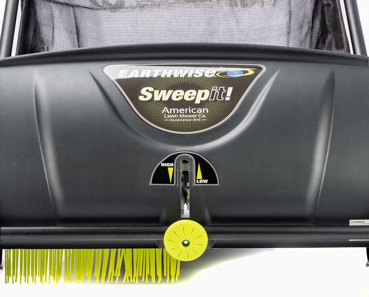 21-Inch Leaf And Grass Push Lawn Sweeper, Black