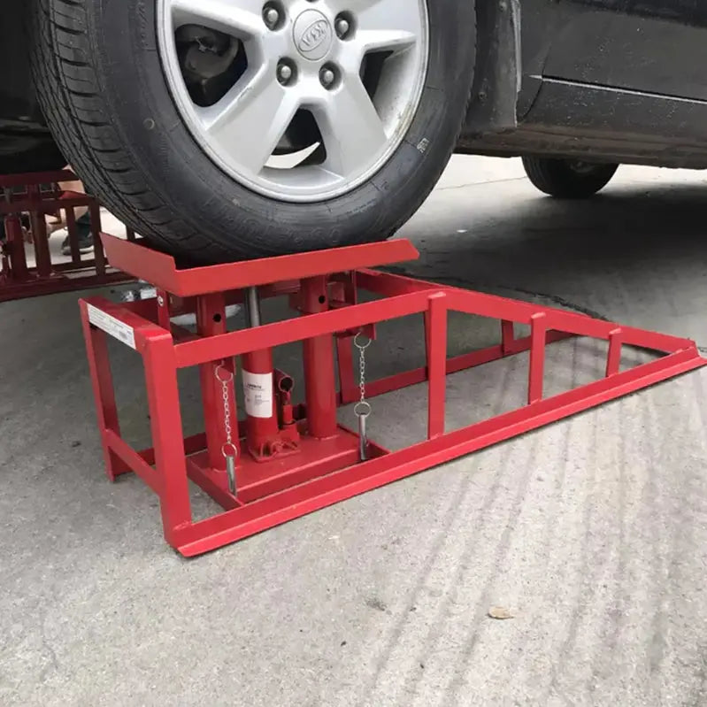 Confote Hydraulic Car Ramps 2PCS, 5-Ton, 10000lbs, Red