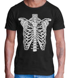 BROOKLYN VERTICAL Adult Halloween Printed T-Shirts Jack O' Lantern Pumpkin Skeleton Fun Costume Designs