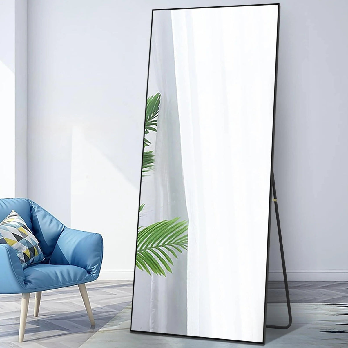 Full Length Wall Mounted Dressing Mirror, 65 in H x 22 in W