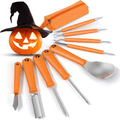 Ninonly 26Pcs Halloween Pumpkin Carving Kit, with 24 PCS Stainless Steel Pumpkin Carving Stencils&2 Carving Tools