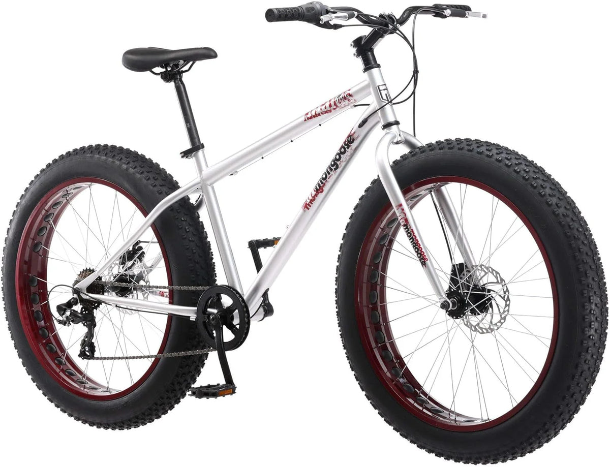 Mongoose Malus Adult Fat Tire Mountain Bike, 26-Inch Wheels, 4-Inch Tires, 7-Speed - R5714C