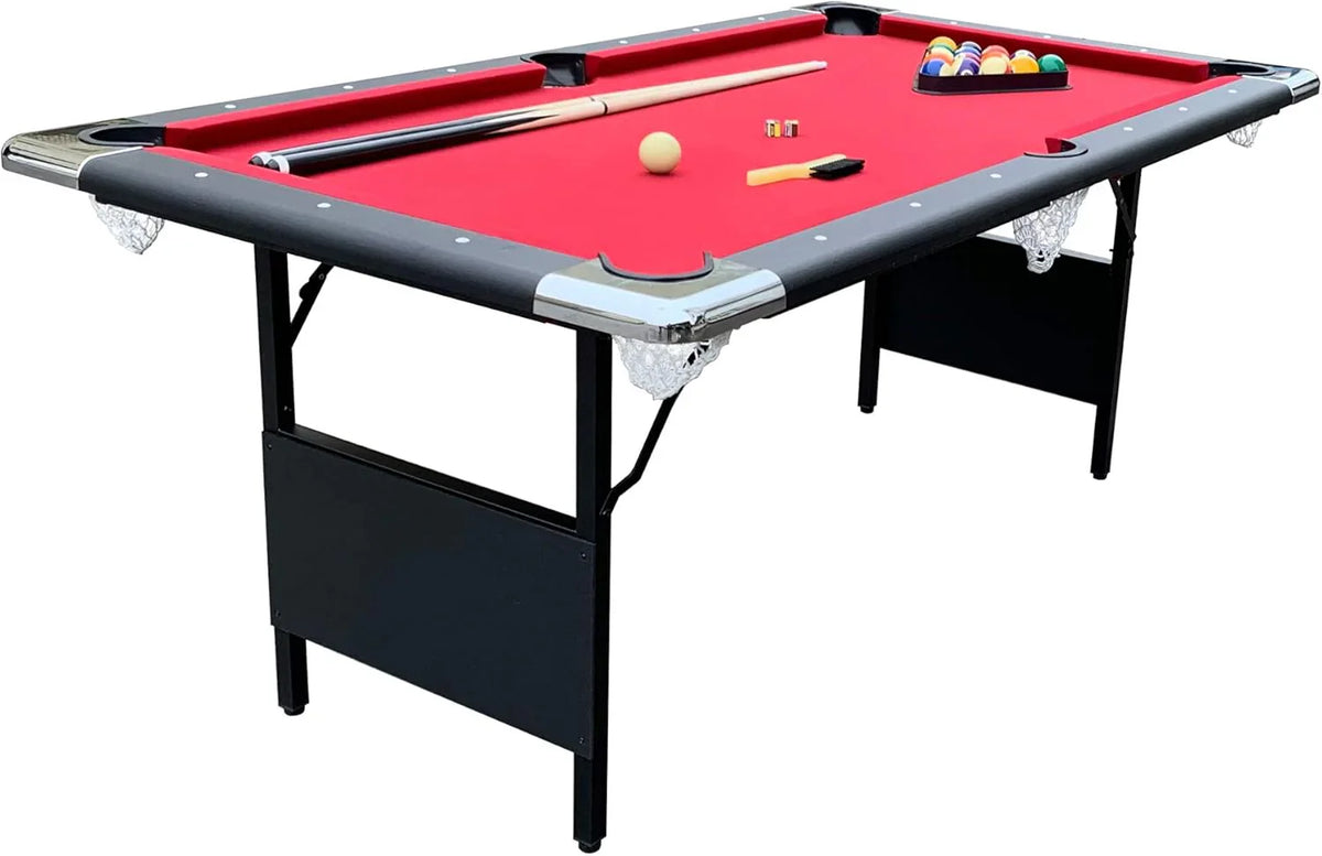 Hathaway Fairmont Portable Pool Table 6 Ft, 76 x 43.25 x 32 in - BG2574