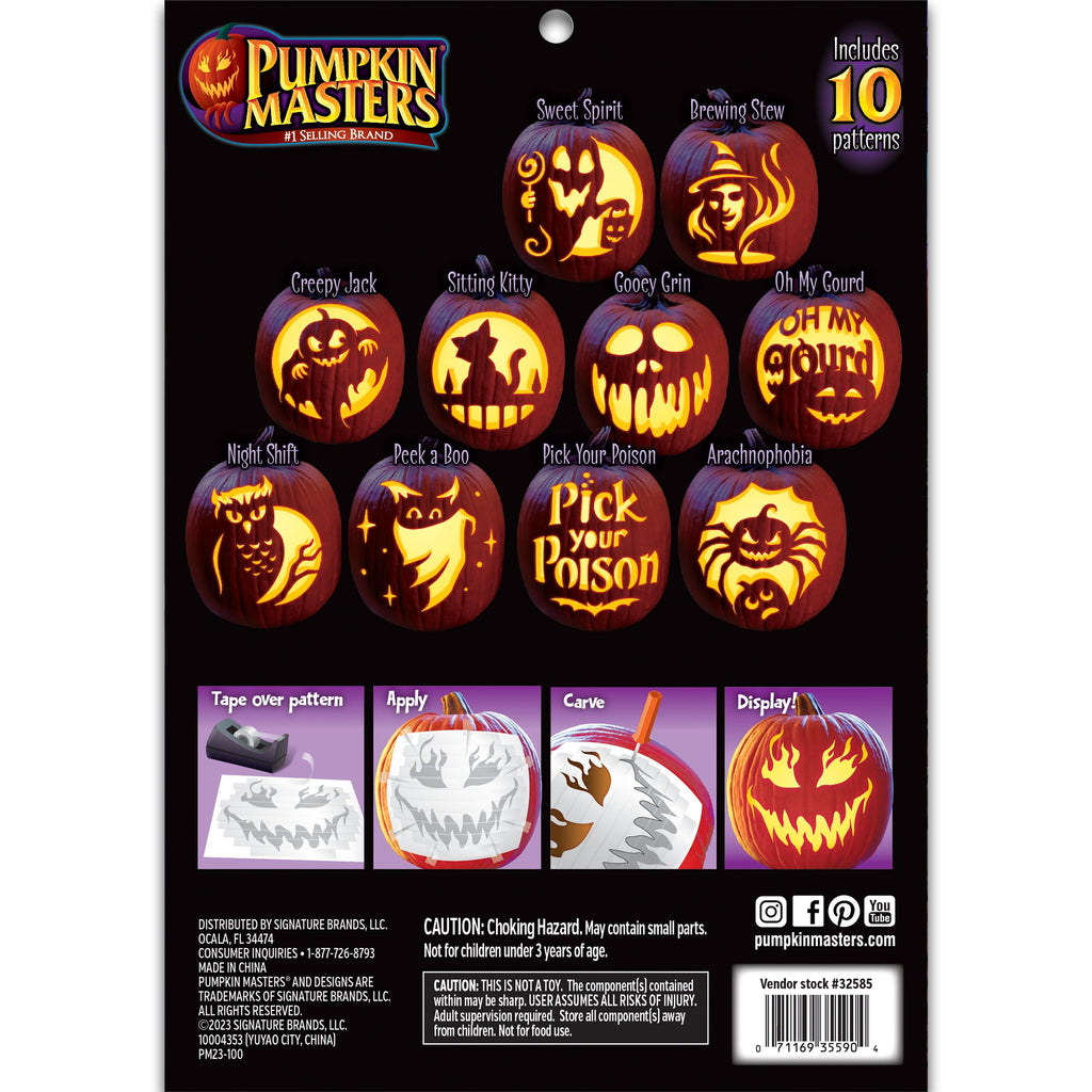 Halloween Pumpkin Carving Kit, 15 Pieces, by Pumpkin Masters