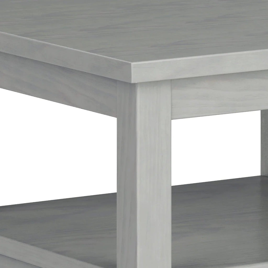 Solid Wood Rectangle End Table With Drawer And Shelf, 18.1in D x 20in W x 19.5in H - Norfolk