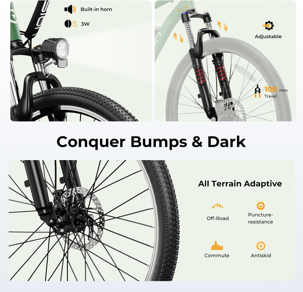 500W Electric Bike With 40-Mile Range And 20 MPH Top Speed - EB5