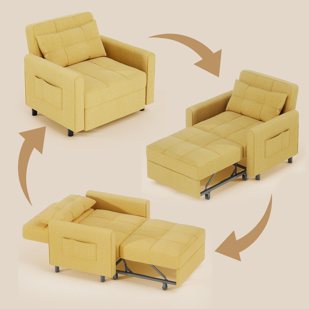3-in-1 Adjustable Pull-Out Sleeper Sofa Bed With 330 Pounds Capacity