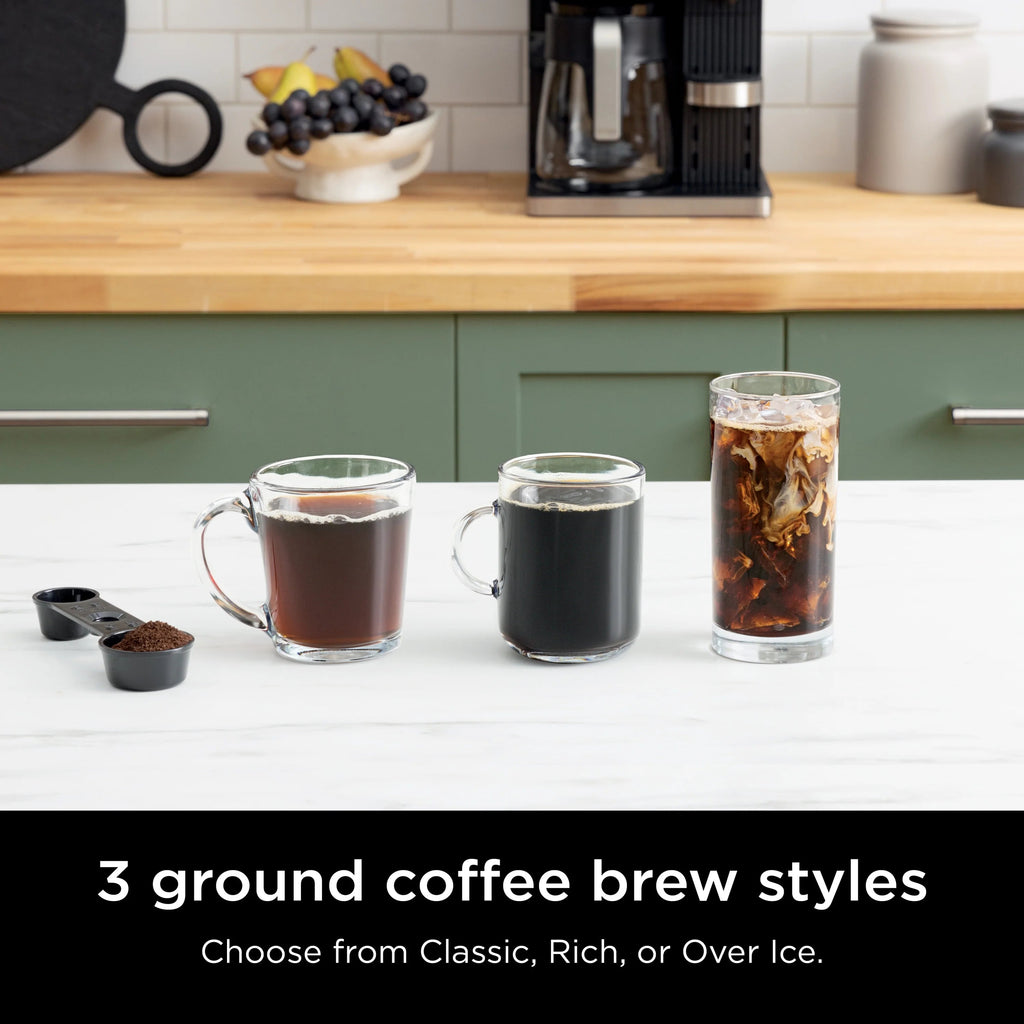 Ninja Espresso & Coffee Barista System, Single-Serve And 12-Cup Carafe, Nespresso Capsule Compatible - CFN601