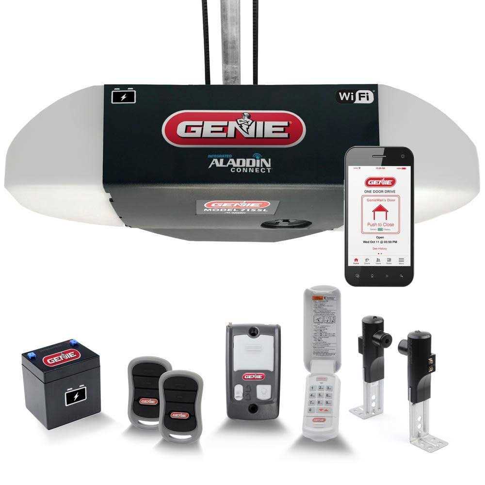 Genie 1.25 HP Ultra Quiet Belt Drive Garage Door Opener With LED, Battery Backup And Aladdin Connect