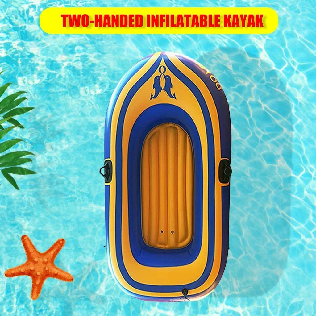 YDNGF PVC Inflatable 2person Kayak Rafting Boat - Yellow