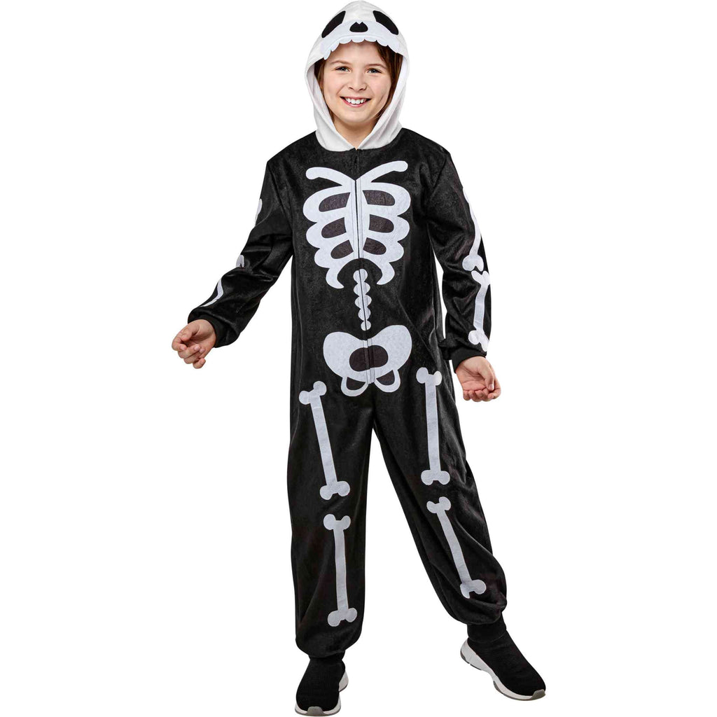 Skeleton Jumpsuit Halloween Costume for Children, Boys' Size S (6/8), by Way to Celebrate