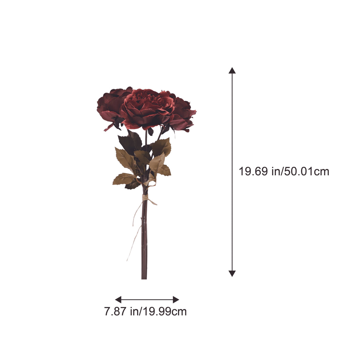 My Texas House Fall Faux Peony Bundle, Burgundy, 20"
