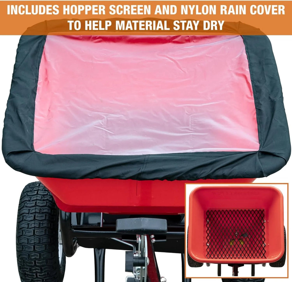100-Lb Walk-Behind Push Spreader For Grass Seed, Salt, De-Icer And Fertilizer