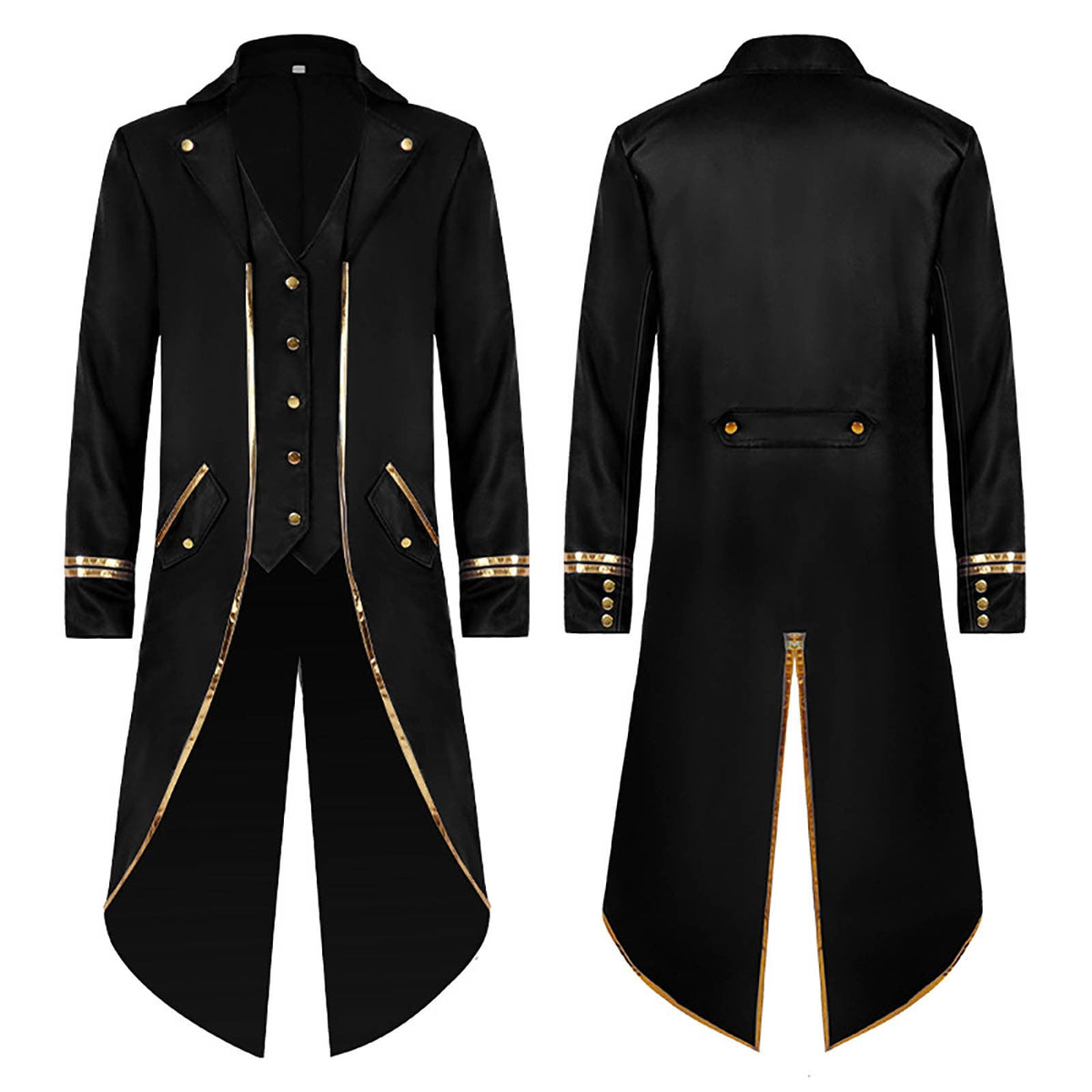 Men LYXSSBYX Mens Jackets Fall Fashion Halloween Men's Costume Men's Mid Length Retro Tuxedo Costume