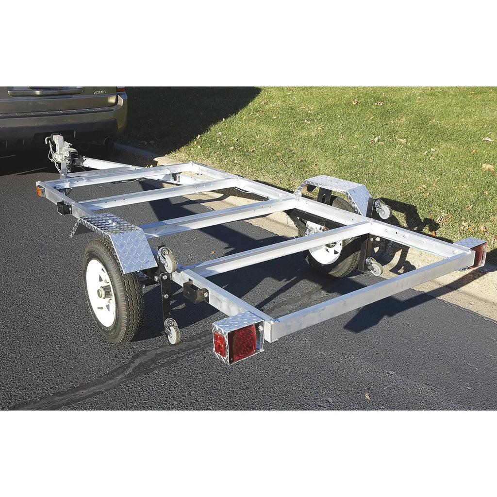 Folding Aluminum Utility Trailer, 4-Ft. x 8-Ft., 1,170-Lb. Load Capacity