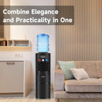 ICEPURE 3-in-1 Top Loading Water Dispenser With Ice Maker, 26.5lbs/24H, Black