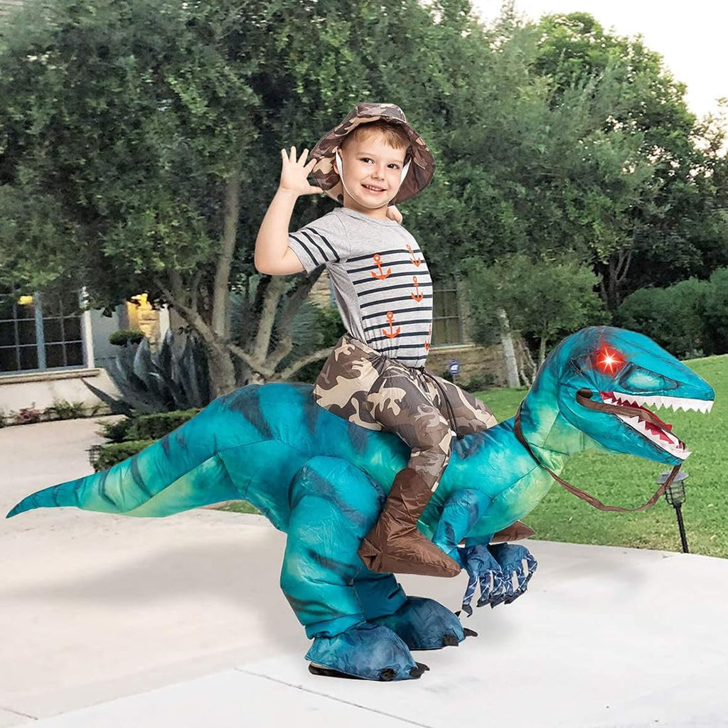 GOOSH 55 inch Halloween Costume Inflatable Dinosaur Costume, Toddler Dinosaur Costume Blow Up Dinosaur Costume Kids Size, Funny Halloween Costumes for Boys Girls Halloween Cosplay