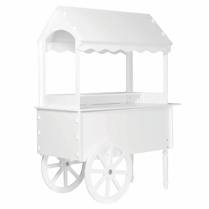 ZETY Solid Wood Rolling Candy Cart With Wheels, 75 LBS Capacity