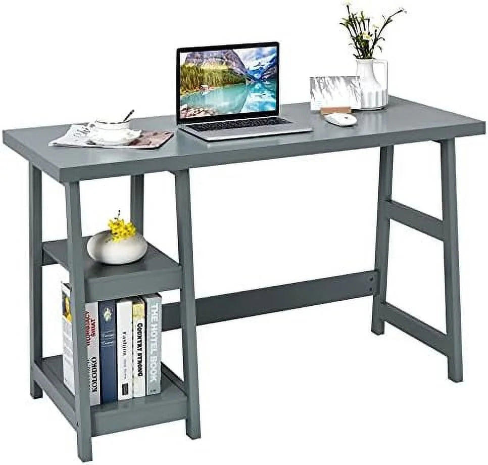 ASDRFYU Computer Desk With Shelves, 47.5in X 20in