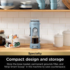 Ninja Pods & Grounds Single-Serve Coffee Maker, 56-oz. Reservoir, Stone - PB041ST