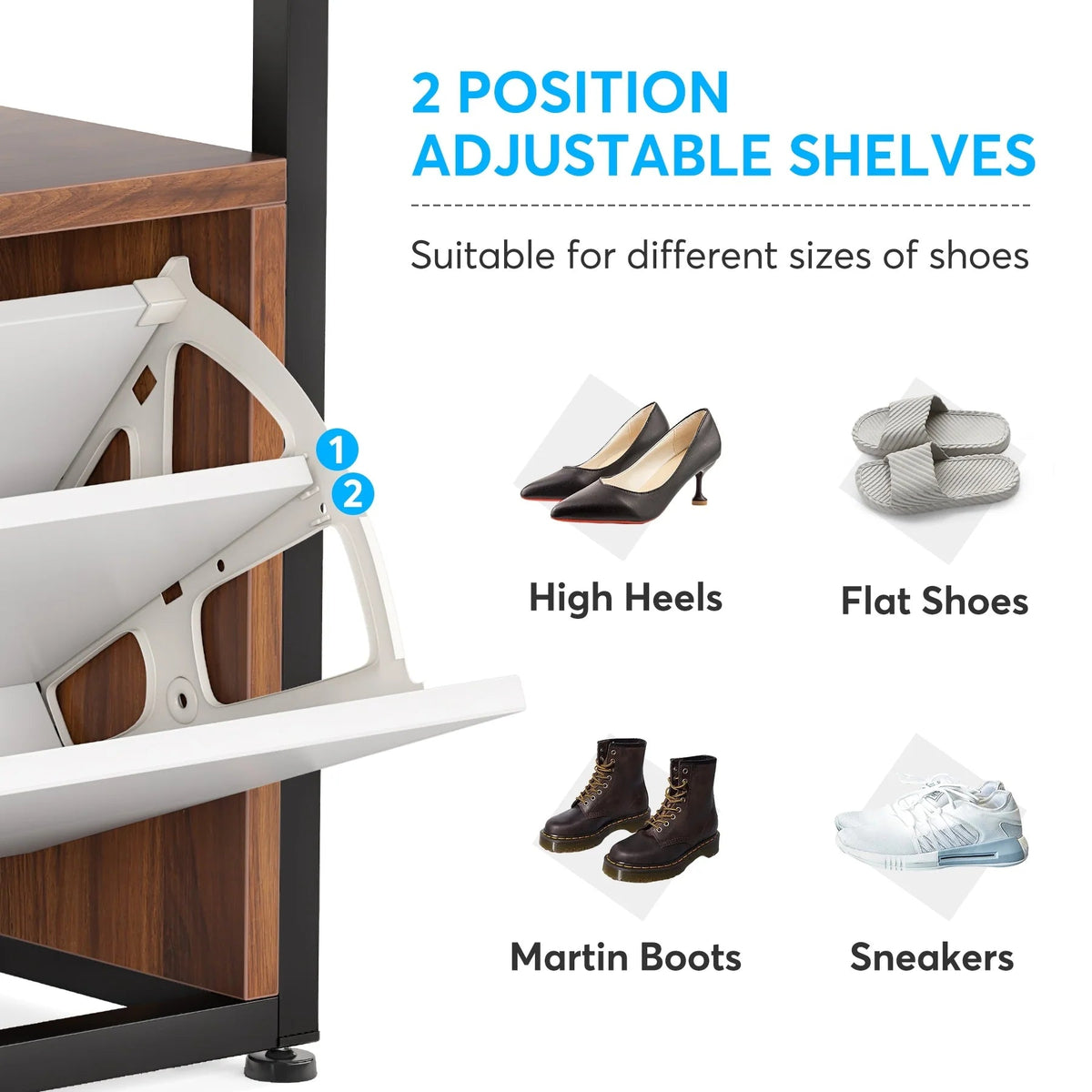 5-in-1 Entryway Hall Tree With Coat Rack, Shoe Bench, 7 Hooks, 3 Cubbies And 3-Tier Shoe Rack