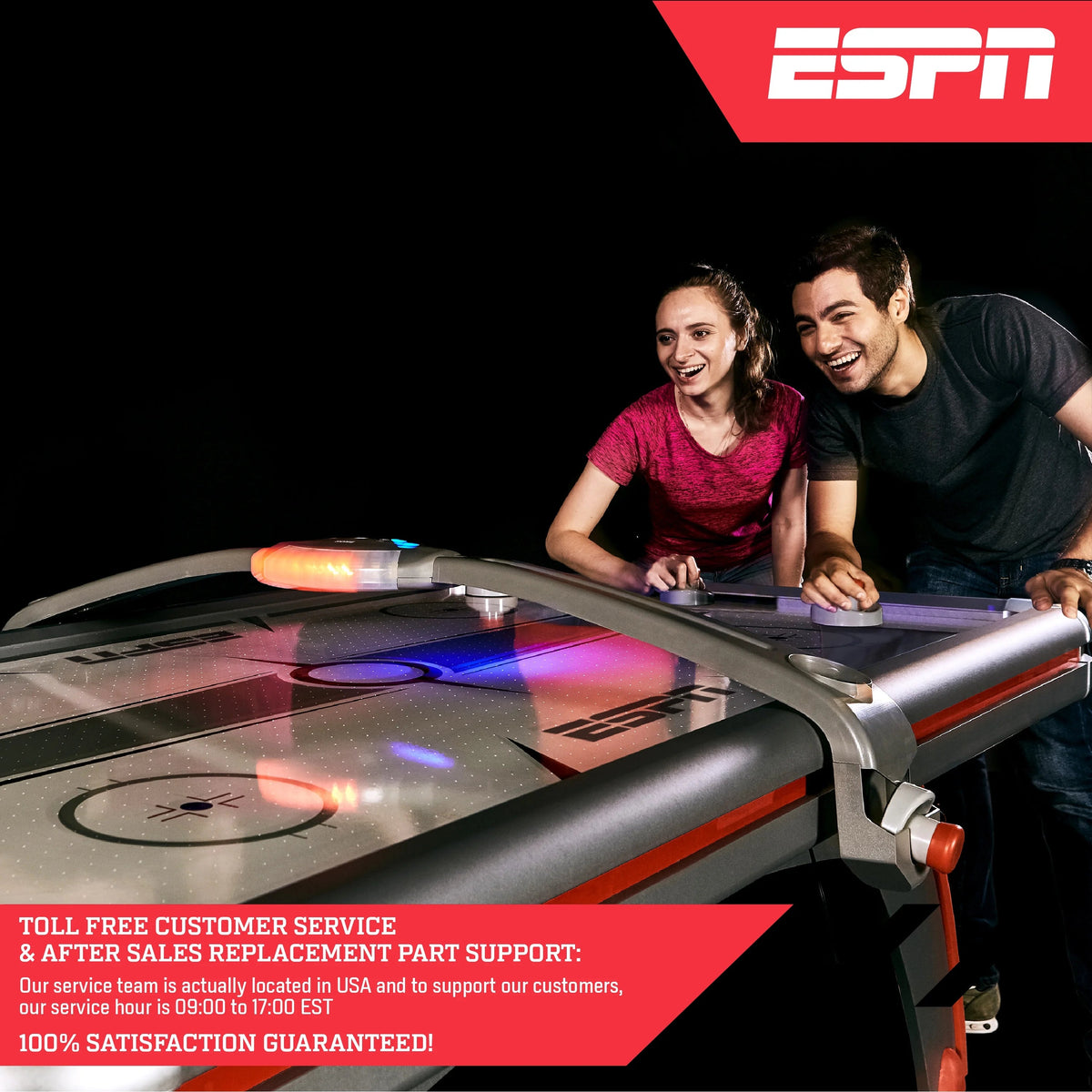ESPN Air Powered Hockey Table 84 inch, Gray